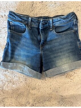 GAP Kids Blue Denim Cuffed Shorts